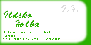 ildiko holba business card